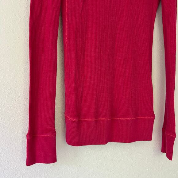Vintage American Eagle waffle knit long sleeve fitted long  tunic Y2K retro M - Picture 10 of 13